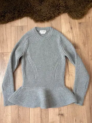 Alexander McQueen 페플럼 스웨터 M 그레이