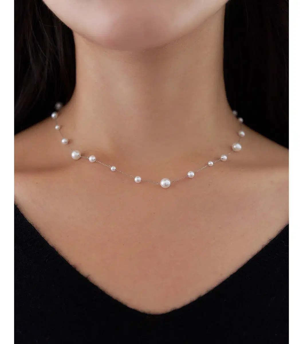 지지 pearl galaxy necklace 진주 목걸이