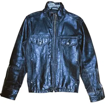 [ 00s 아카이브 ] GAP 1969 가죽 데님 절개 라이더 자켓