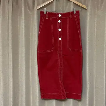 ZARA WOMAN 레드 롱 스커트