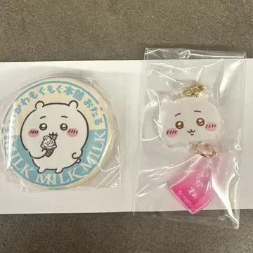 치이카와 (먼작귀) 모구모구 본점 소프트 아이스크림 매트 캔뱃지 풍경 참 2종 세트
