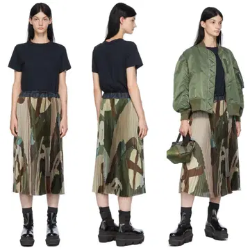 sacai x kaws 도킹 원피스 카우스 콜라보 카모플라쥬