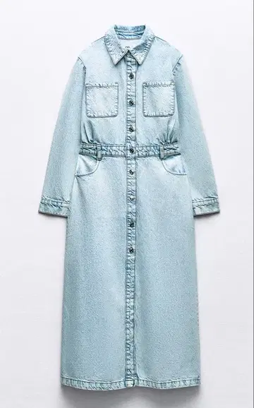 ZARA 데님 원피스 블루