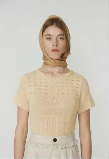 eaphi SWITCHING FABRICK KNIT TOP