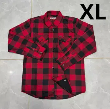 새상품 미사용 DIXXON 긴팔 플란넬 셔츠 체크 XL 사이즈