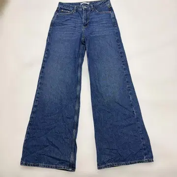 ZARA 데님 팬츠 와이드 레그 블루