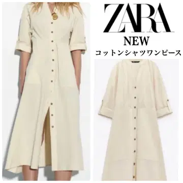 새상품급 ZARA 셔츠 원피스 [ 코튼 ] [ 시원한 ] [ 세탁 가능 ] [ 넉넉한 ]