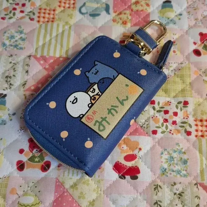 일본 귤 오렌지 일러스트 카드지갑 카드케이스 키링케이스
