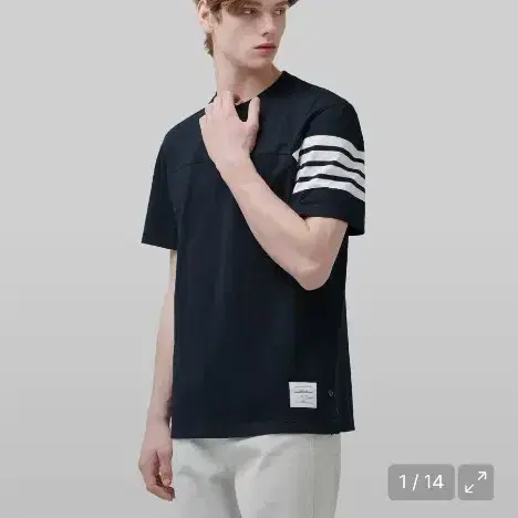 톰브라운 4바 저지 코튼 반팔 티셔츠