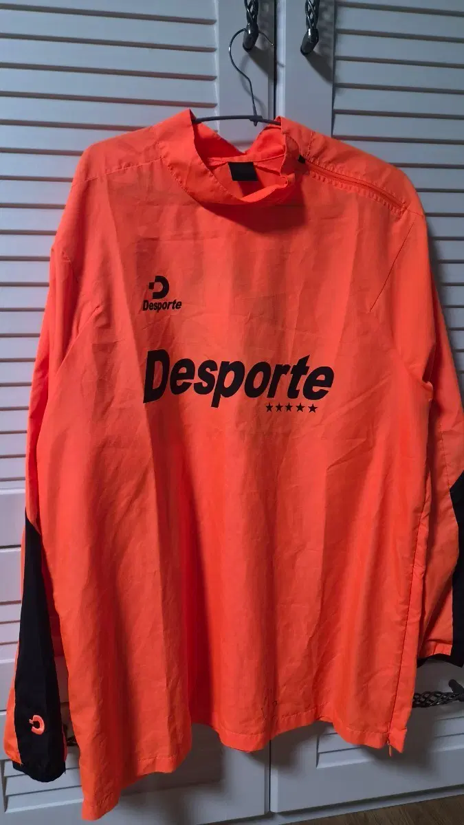 Desporte 긴팔 바람막이 상의 오렌지색