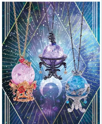 ANNA SUI 수정 목걸이 퍼플