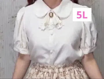 새상품 아오키 미사코 시마무라 블라우스 아이보리 5L 자보타이 포함