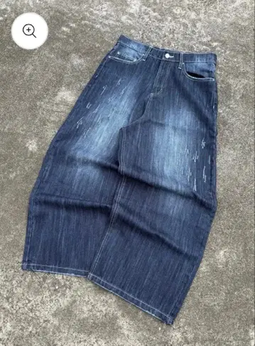 최저가 BELVET Slub Distressed Baggy Denim