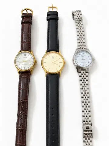 작동품 손목시계 3개 세트 CASIO CITIZEN 여성용