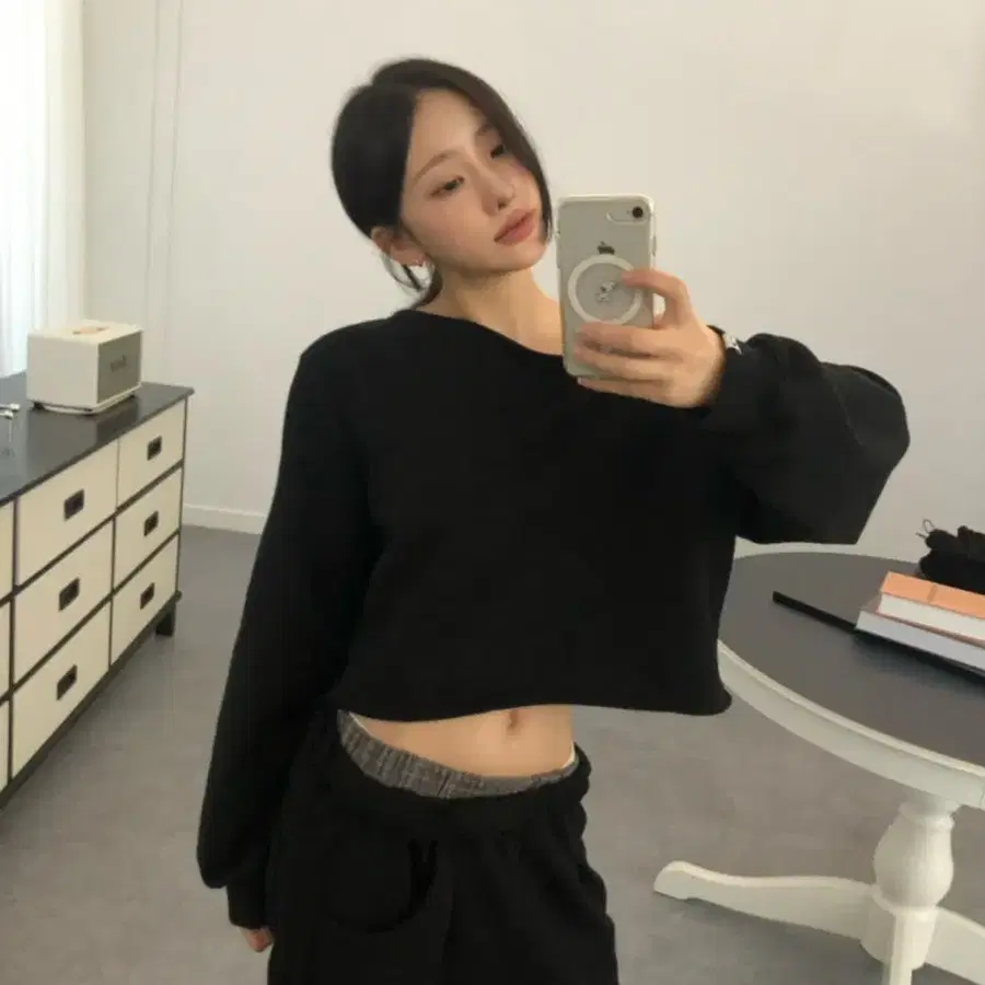 [YUE] 유 체크 트레이닝 팬츠 [black]