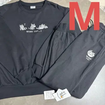 [미사용 새상품] 돈키 x 현지최고 긴팔 룸웨어 상하의 블랙 사이즈 M