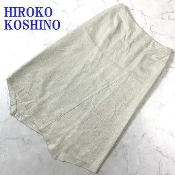 히로코코시노 변형 롱 스커트 타이트 은색 라메 코튼 40 C4737