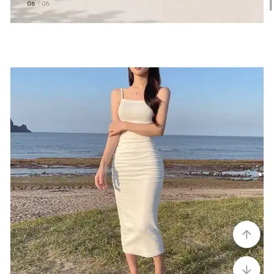 핏대박 셔링 나시원피스 그레이 .새거급. 고퀄