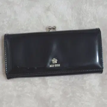 MARY QUANT 장지갑 가마구치 에나멜 블랙