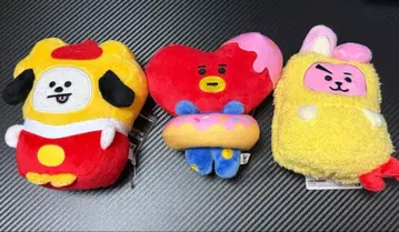BT21 가방에 달 수 있는 봉제 인형 CHIMMY TATA COOKY 세트
