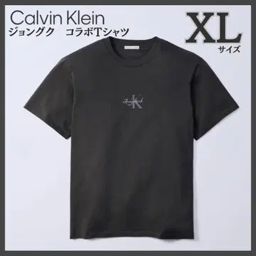 [새상품] 라스트 1점 캘빈클라인 정국 T셔츠 블랙 XL