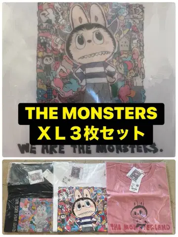 유니클로 XL 3장 세트 THE MONSTERS (더 몬스터즈) 티셔츠
