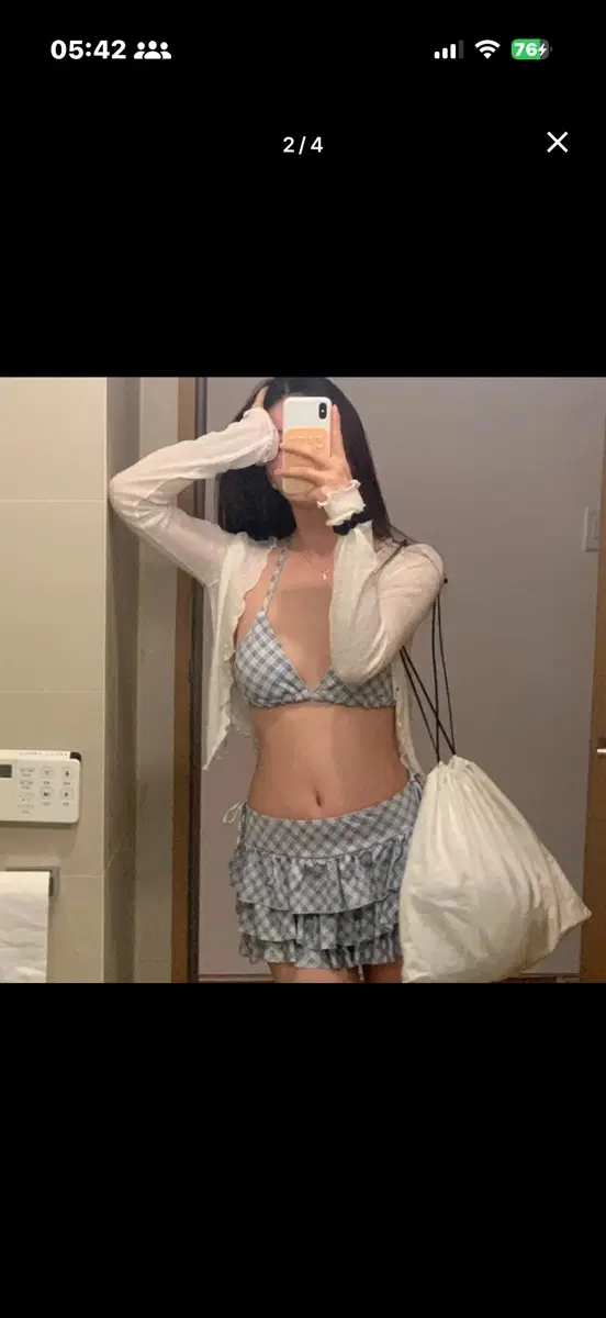 에이블리 프릴체크 비키니