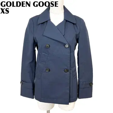 [새상품급] GOLDEN GOOSE 긴팔 더블 자켓 옷깃 탈부착 가능 XS 네이비