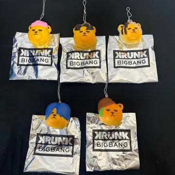 KRUNK X BIGBANG 빵 모양 키링 전 5종 컴플리트