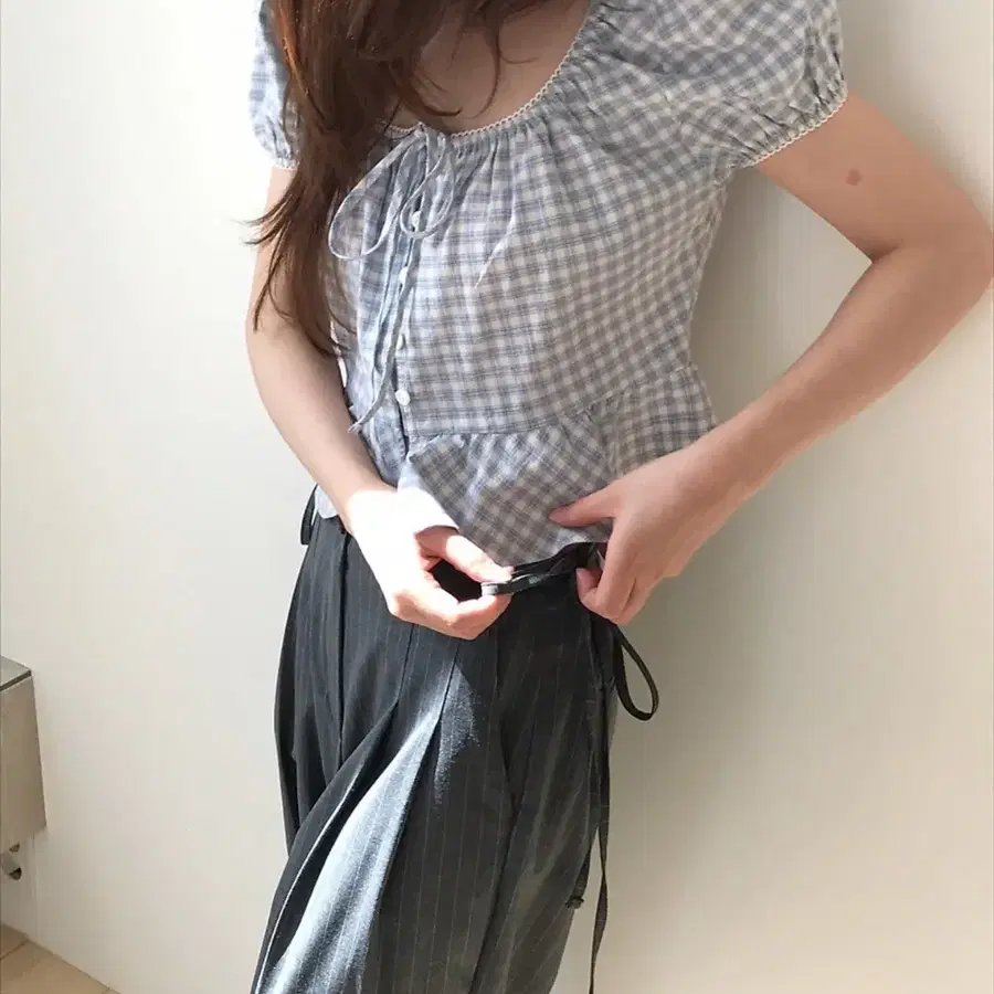 아카이브제이투유 리본 스트라이프 슬랙스 M