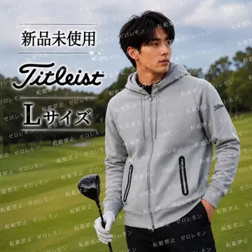 미사용 새상품 Titleist 남성용 집업 후드티 그레이 L 사이즈