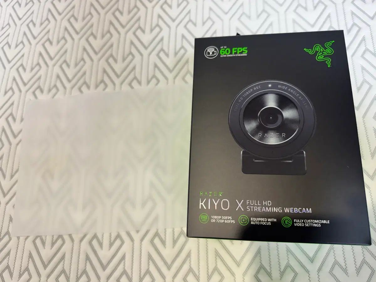 (미개봉) 레이저 정품 키요 X 스트리밍 웹캠 Razer Kiyo X 유튜브 방송 줌 화상 카메라