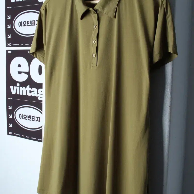 W(XL-2XL) 유니클로 반팔 카라 티셔츠 띠어리 협업-H35360