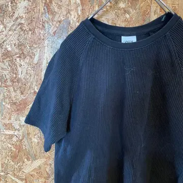 AE10477 ZARA 반팔 T셔츠 블랙 남성용 40 포스