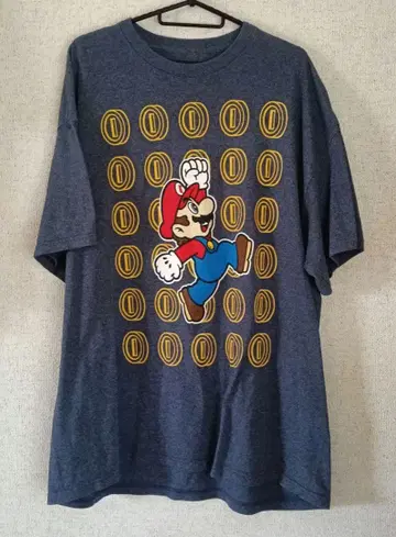[레어] Super Mario 코인 패턴 XXL 사이즈 티셔츠