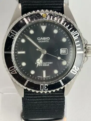 [배터리 벨트 새상품] CASIO MTD-1043 다이버 디자인 정품 벨트 포함