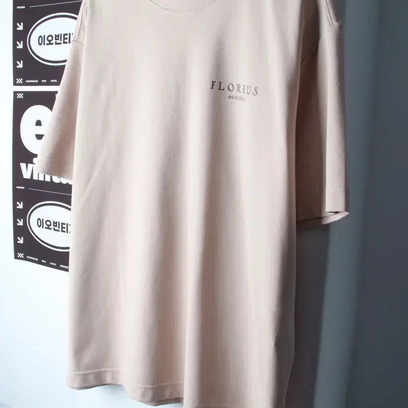 (L-XL) 애드호크 반팔 티셔츠 기능성 오버핏 플라워-H35260