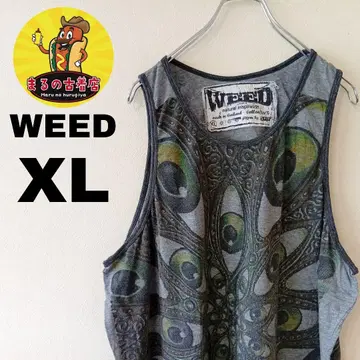 USA 구제 의류 WEED 탱크탑 XL 그레이