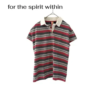 for the spirit within 카파 반팔 피케 셔츠 보더 빅 사이즈 L