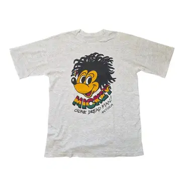 레어 Mickey 셔츠 라스타 미키마우스 레게 빈티지