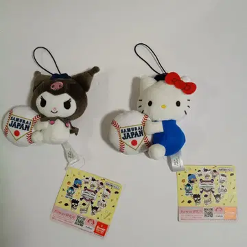 SAMURAI JAPAN 산리오 봉제 인형 스트랩 2종 세트