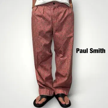 Paul Smith 페이즐리 이지 슬랙스 올 패턴 L 일본제 새상품급