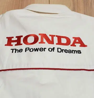 HONDA Racing HRC 자수 워크 셔츠 반팔 화이트 L
