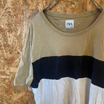 AE10454 ZARA 반팔 T셔츠 베이지 남성용 42