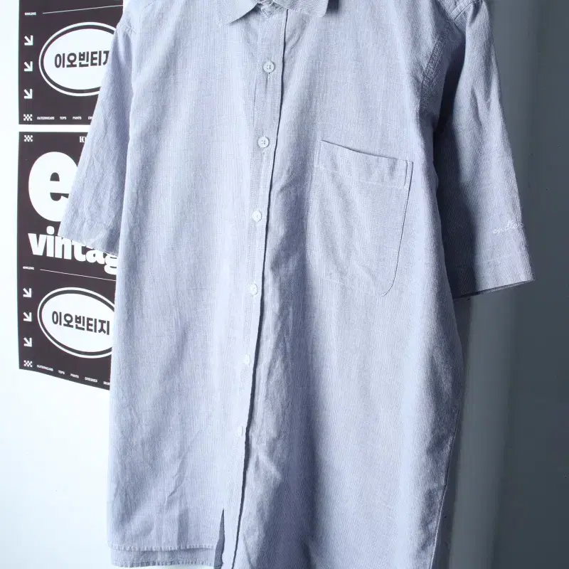 (L-XL) 다이아몬드 레이라 반팔 카라 티셔츠 셔츠 남방-H35269