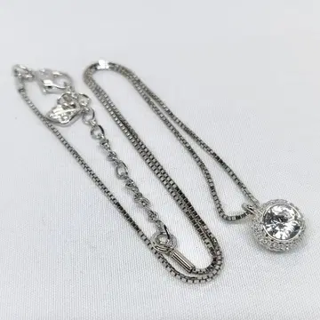 [새상품급] SWAROVSKI 스와로브스키 목걸이 크리스탈 실버