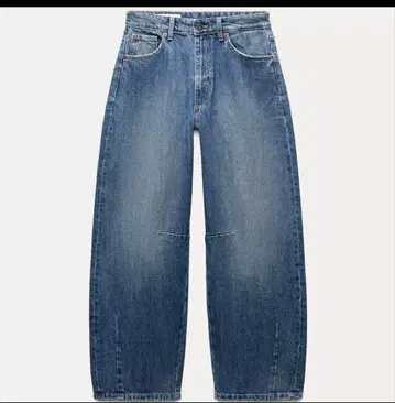 ZARA TRF 배기 벌룬 미드 라이즈 데님 팬츠 EUR34 24