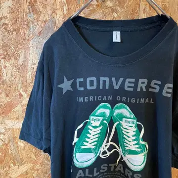 AE10467 CONVERSE 반팔 T셔츠 블랙 남성용 L
