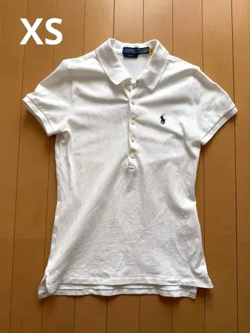 폴로 랄프로렌 슬림핏 피케 셔츠 XS 화이트