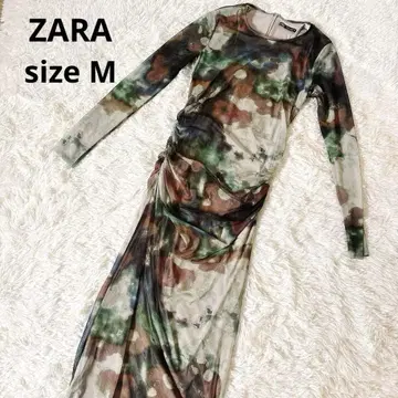 레어 zara 시어 튤 그라데이션 롱 원피스